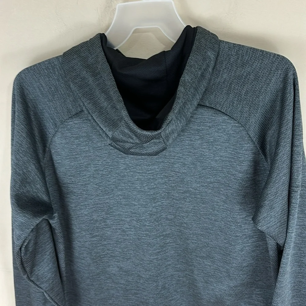 Adidas Gray Performance Hoodie Hooded Sweatshirt Size Large